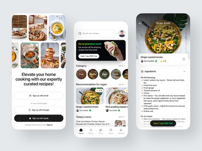Risipy - Food Recipe & Ingredients Mobile App app cart chef cook cooking delivery food foodiest healthy ingredient ingredients market marketplace mobile neat popular recipe simple ui ux