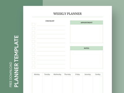 Weekly Planner Free Google Docs Template business corporate design doc docs document google ms planner print printing project template templates weekly weekly planner word