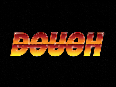 Dough 1980s 80s 80s type block type design dough illustrator orange red retro retro type sunset type type design typography vector yellow