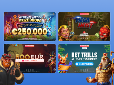 Celsius - Casino Game Banners Set 2d 3d banners blockchain casino casino banners casino branding casino games characters crypto casino gambling game gaming graphic design igmaing illustration online casino quest slots social media banners