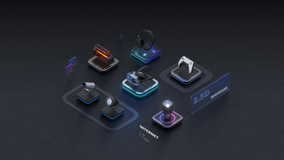 2.5D Business&Technology Icons 2.5d 3d ae animation design ui visualization