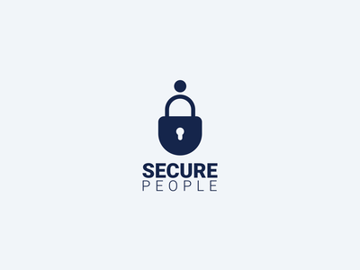 Secure People logo animation branding lock logo logo animation motion graphics people typography